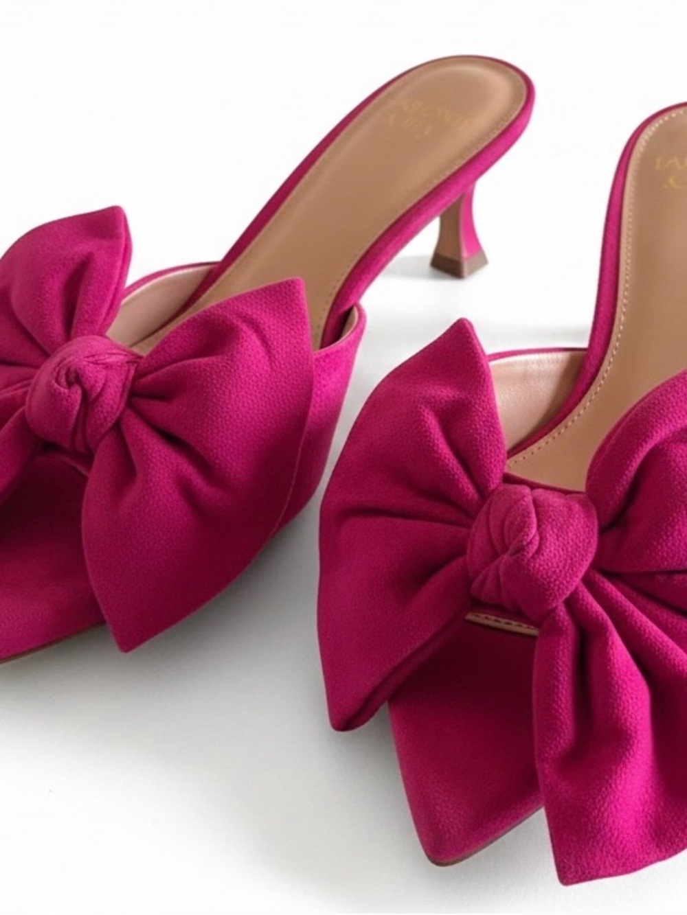 Crown & Ivy Fuchsia Bow Kitten-Heel Mule - Picture 7 of 8